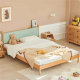 SolidWood Ayla Small Double Bed Frame, Light Teal