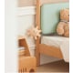 SolidWood Ayla Small Double Bed Frame, Light Teal