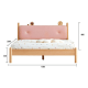 SolidWood Ayla Small Queen Bed Frame, Pink