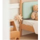 SolidWood Ayla Small Queen Bed Frame, Light Teal