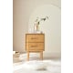 Solidwood Bailey Bedside Table, 36x32CM, Oak