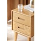 Solidwood Bailey Bedside Table, 36x32CM, Oak