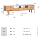 Solidwood Bailey TV Stand, 180x32x45CM, Oak