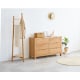 Solidwood Norway Chest of 6 drawers, 120x40CM, Oak