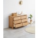 Solidwood Norway Chest of 6 drawers, 120x40CM, Oak