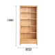 Solidwood Norway Bookcase, 85x32cm, Oak