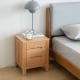 Solidwood Norway Three Drawer Bedside Table, 40x35CM, Oak