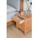 Solidwood Norway Three Drawer Bedside Table, 40x35CM, Oak