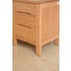 Solidwood Norway Three Drawer Bedside Table, 40x35CM, Oak