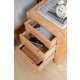 Solidwood Norway Three Drawer Bedside Table, 40x35CM, Oak