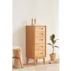 Solidwood Bailey Chest of 5 Drawers, 36x40CM, Oak