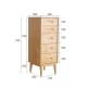 Solidwood Bailey Chest of 5 Drawers, 36x40CM, Oak