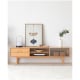 Solidwood Bailey TV Stand, 150x32x42CM, Oak