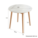 Solidwood Fuji Table, 80x74CM, Oak