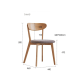 Solidwood Fuji Dining Chair Set of 2, 44x46CM, Oak