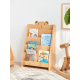 Solidwood Ayla Bear Styling Bookshelf of Five-tier, 60x33CM, Beech