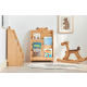 Solidwood Ayla Bear Styling Bookshelf of Five-tier, 60x33CM, Beech