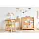 Solidwood Ayla Bear Styling Bookshelf of Five-tier, 78x33CM, Beech