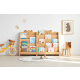 Solidwood Ayla Bear Styling Bookshelf of Five-tier, 78x33CM, Beech