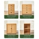 Solidwood Gleam Kid Combination Storage Chest of 4 drawers, 46x40x75cm, Oak