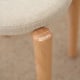 Solidwood Milan Stool with Cushion, 41.5X45cm, Beech & Beige