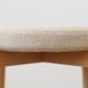 Solidwood Milan Stool with Cushion, 41.5X45cm, Beech & Beige