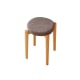 Solidwood Milan Stool with Cushion, Beech & Brown