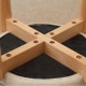 Solidwood Milan Stool with Cushion, Beech & Brown