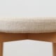 Solidwood Milan Stool with Cushion, Beech & Brown
