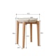 Solidwood Milan Stool with Cushion, Beech & Brown