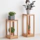 Solidwood Berlin Plant Stand, 30x30x76cm, Oak