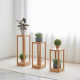 Solidwood Berlin Plant Stand, 30x30x92cm, Oak