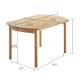 Solidwood Norway Folding Dining Table, Round, 130x75cm, Oak