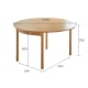 Solidwood Norway Folding Dining Table, Round, 140x75cm, Oak