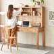 Solidwood York Bookcase Combined with Desk, 100x52x154.5cm, Oak