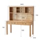 Solidwood York Bookcase Combined with Desk, 140x60x154.5cm, Oak