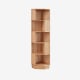 Solidwood Pittsburgh Corner Bookcase, 40x40x180cm, Oak