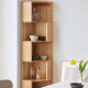 Solidwood Pittsburgh Corner Bookcase, 40x40x180cm, Oak