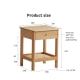 Solidwood Kano Bedside Table, 38x35x47cm, Oak