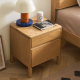 Solidwood Wind Bedside Table, 40x36x45cm, Oak