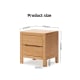 Solidwood Edinburgh Bedside Table, 47x37x50cm, Oak