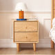 Solidwood Fuji Bedside Table, 40x35x48cm, Oak