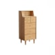 Solidwood Fuji Chest of 6 Drawers, 50x40x120cm, Oak