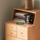 Solidwood Fuji Chest of 6 Drawers, 50x40x120cm, Oak