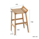 Solidwood Santa Rosa Rattan Bar Stool