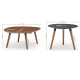 Solidwood Zephyr Coffee Table Pair, Set of 2