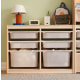 Solidwood Mio Kids Toy Storage Combination with 6 Boxes