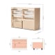 Solidwood Mio Kids Bookshelf + Toy Storage Combination with 2 Drawers, Set of 3