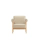 Solidwood Amber Flannelette Armchair, Beige & Oak