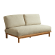 Solidwood Amber 2-Seater Sofa, Beige & Natural